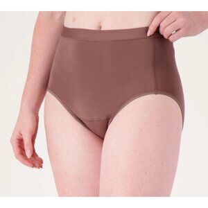 Breezies Leak Proof Set Of 2 Hi Cut Panty Size 1X Cocoa Warm NEW‎